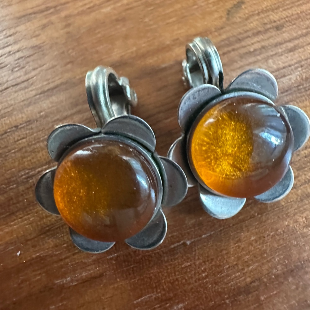 Baltic Amber Clip On Earings